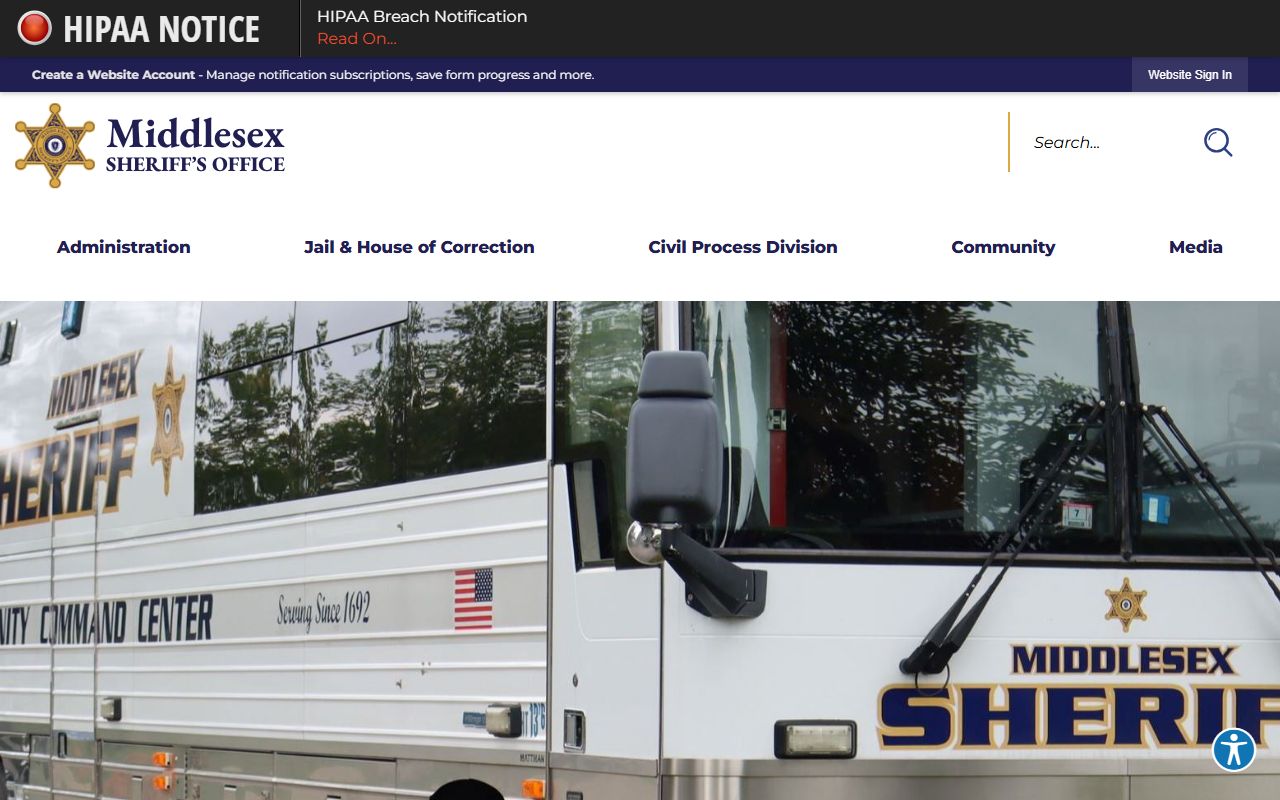 Middlesex County Sheriff website for Lowell booking releases